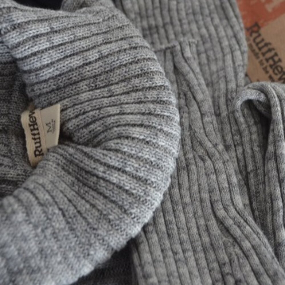 RUFF HEWN 100% Cotton Size M  Grey Marble Turtleneck